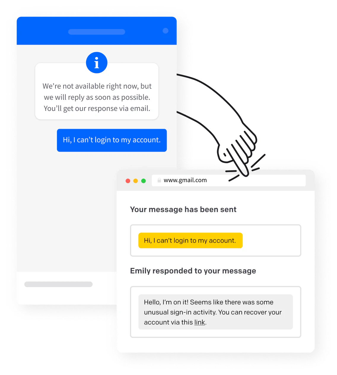 Asynchronous communication in LiveChat?
